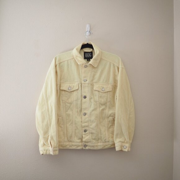 BDG Urban Outfitters Butter Yellow Corduroy Trucker Jacket sz M - Picture 5 of 9